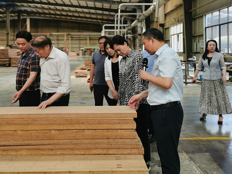 黃蘭香書(shū)記一行深入桃花江竹材車(chē)間調(diào)研 黃蘭香書(shū)記一行深入桃花江竹材車(chē)間調(diào)研