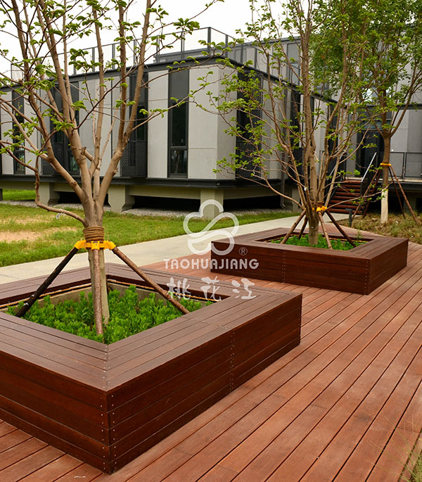 園林竹木圍樹椅，園林圍樹凳